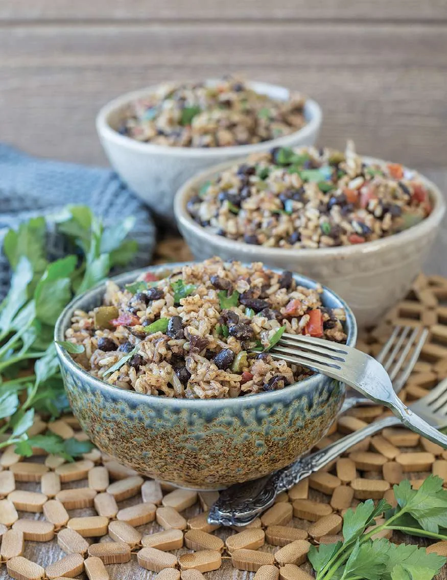 Riz et haricots noirs à l’acadienne