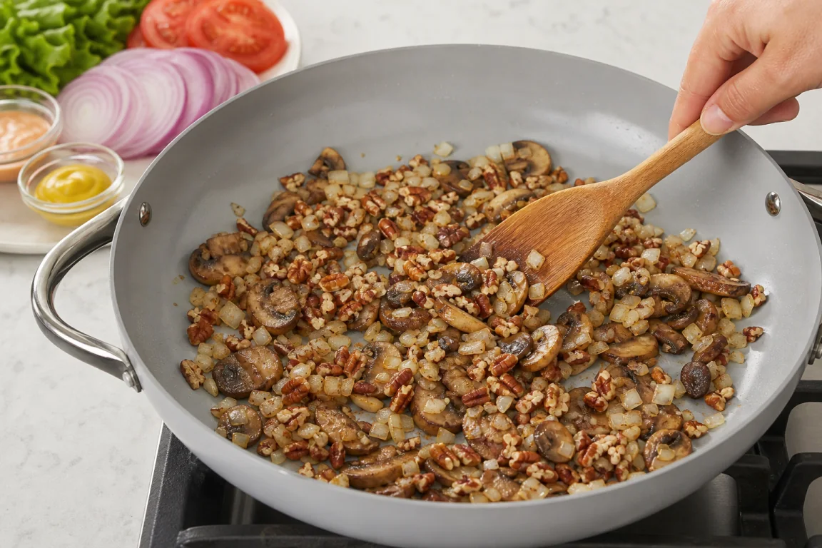 Illustration de l’étape « Étape 3 » pour la recette Sandwich rouge à quinoa à double couche.
