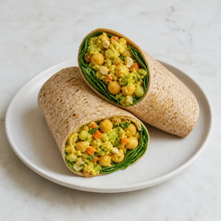 Wrap aux pois chiches au curry