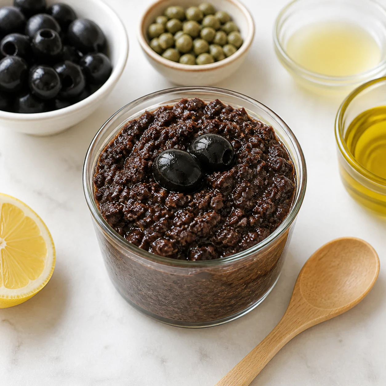 Tapenade d'olives noires sans anchois
