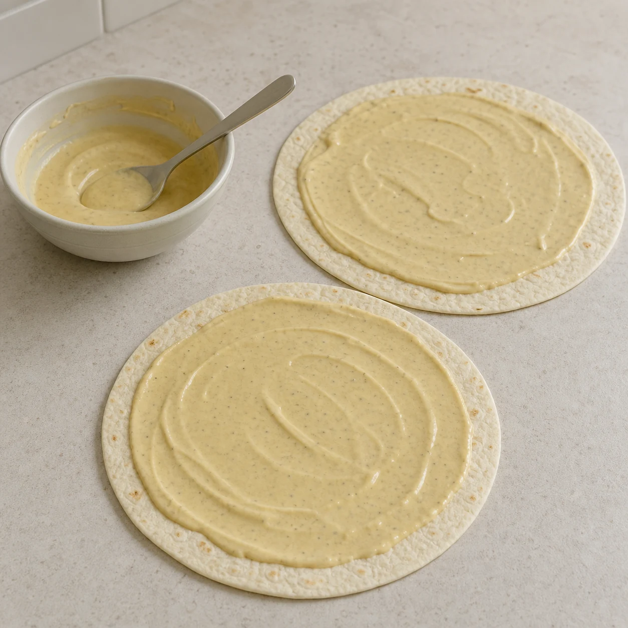 Wrap nuggets-moutarde — faire la sauce