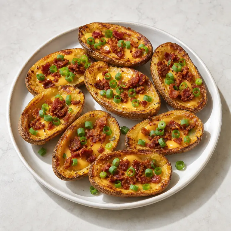 Pelures de pomme de terre garnies