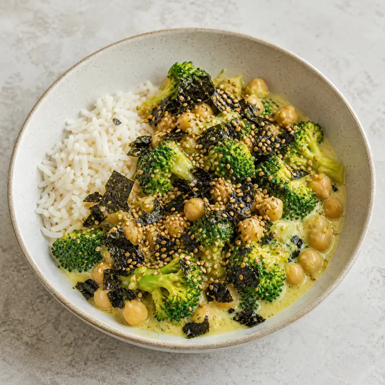 Curry pois chiches brocoli