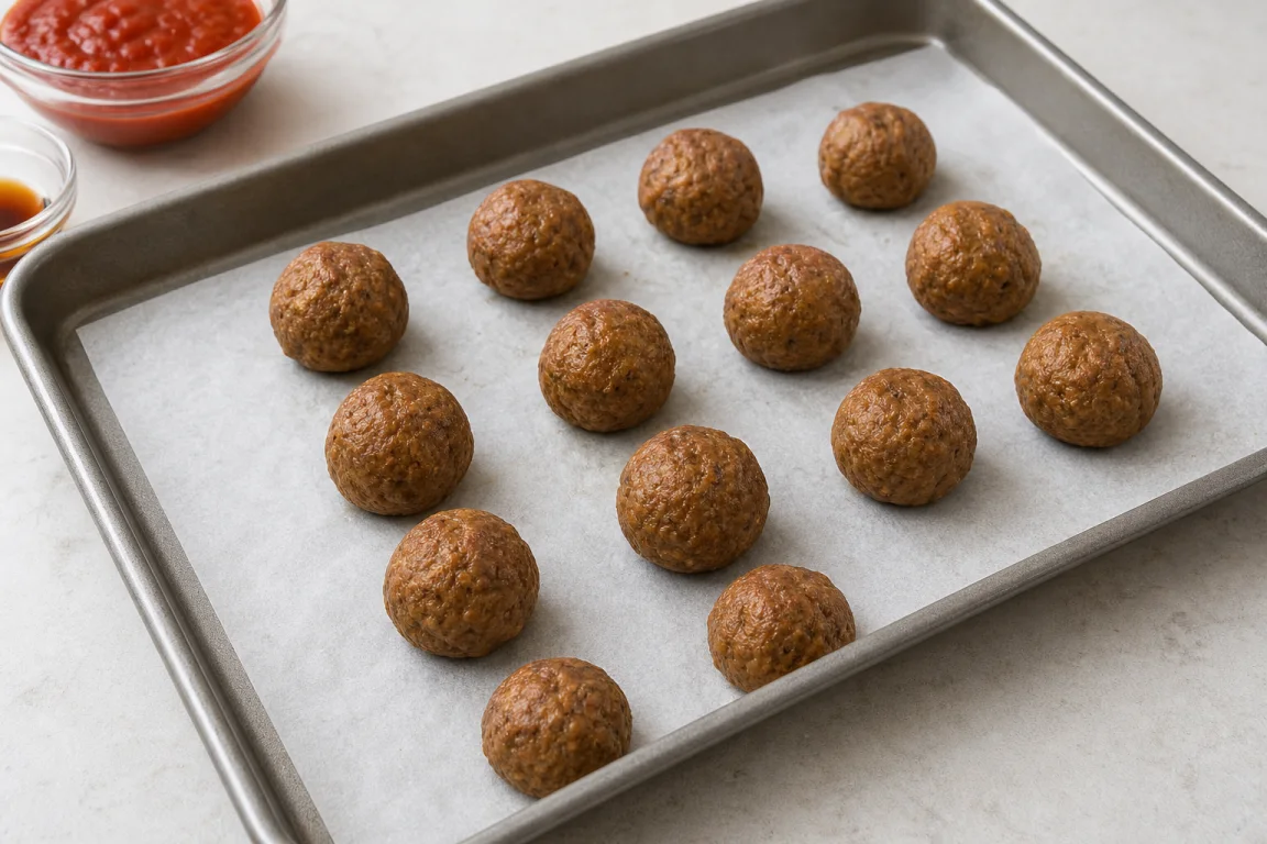 Illustration de l’étape « Étape 5 » pour la recette Boulettes de seitan polyvalentes à la mijoteuse.