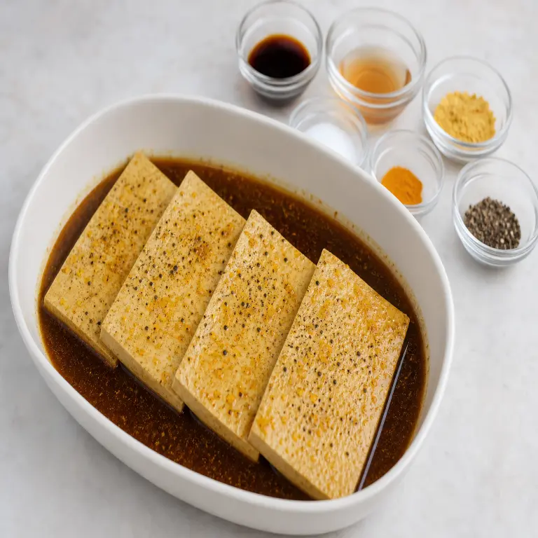 Tofu à la florentine · étape 2