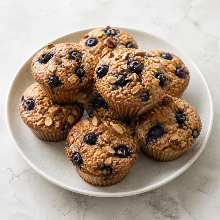 Muffins aux myrtilles et à la banane