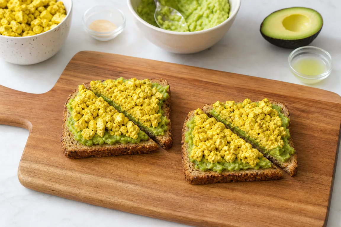 Illustration de l’étape « Étape 3 » pour la recette Toast d'avocat multi-layered.
