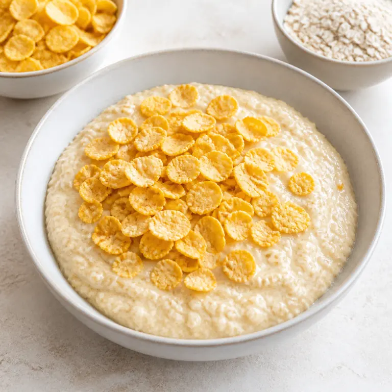 Crème d'avoine et corn flakes