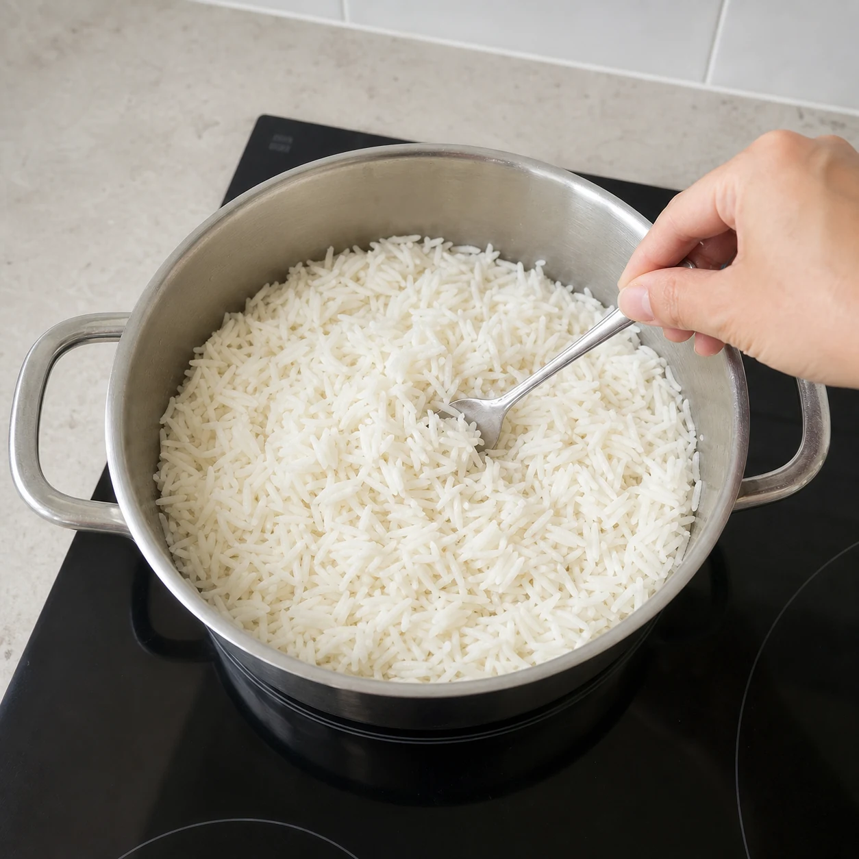 Wok émincés-soja — cuire le riz normal