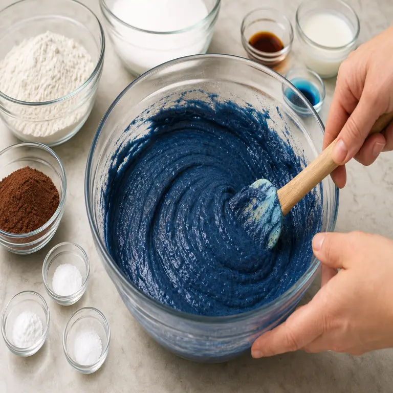 Cupcakes velours bleu · étape 4