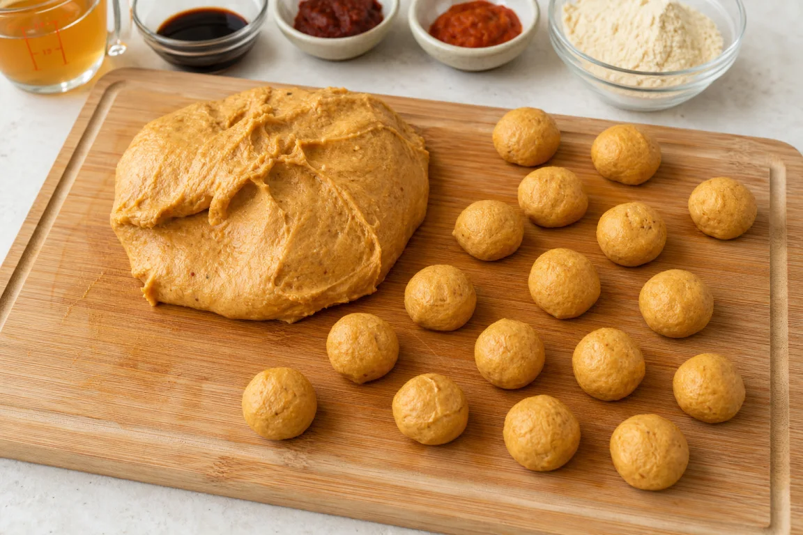 Illustration de l’étape « Étape 3 » pour la recette Nuggets thaïs de seitan à l’autocuiseur.