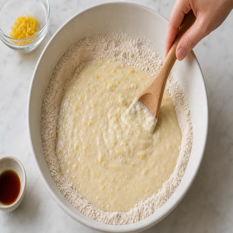 Pancakes citron-ricotta et sauce aux myrtilles · étape 4