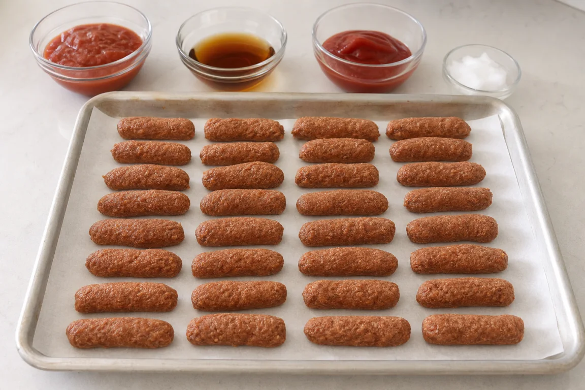 Illustration de l’étape « Étape 4 » pour la recette Saucisses de seitan mijotées à l’érable.