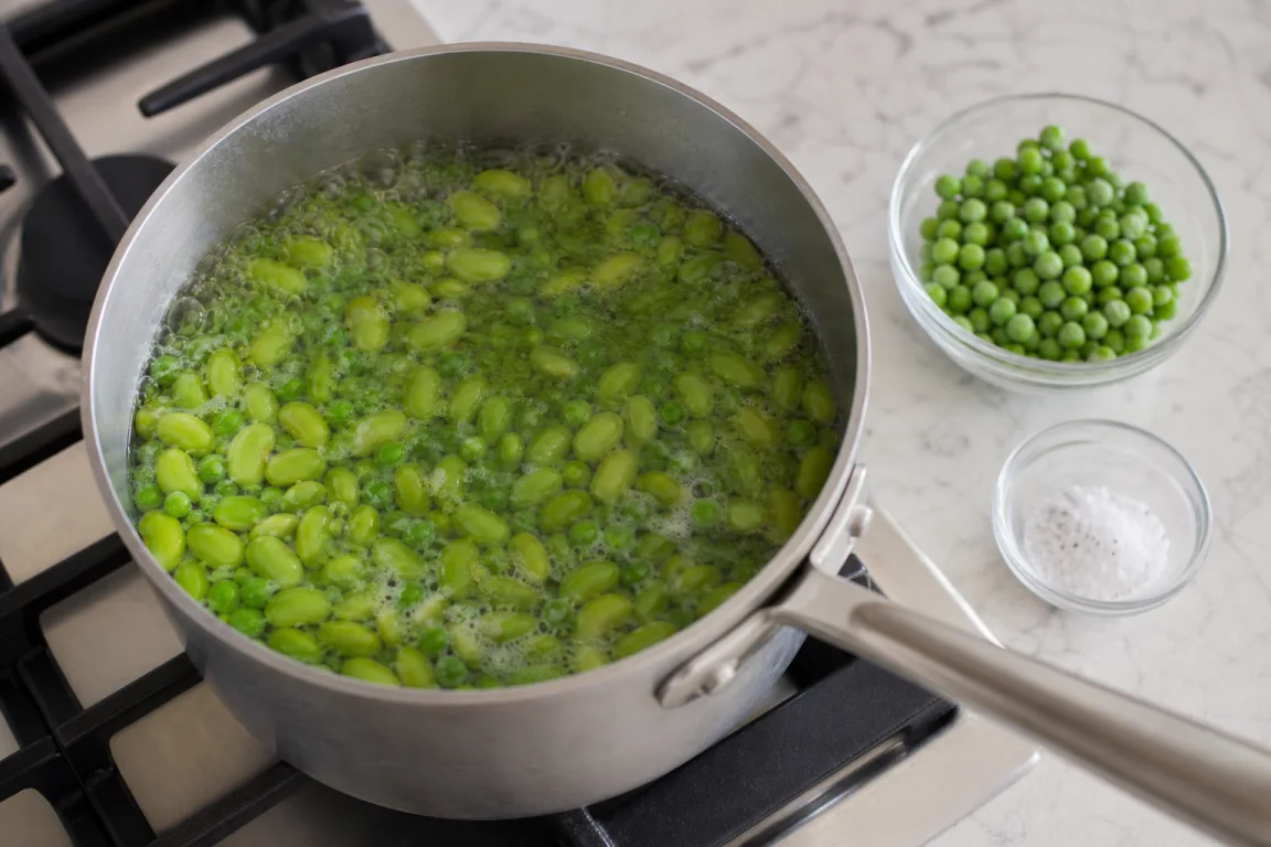 Illustration de l’étape « Étape 2 » pour la recette Edamame et Brocoli Rice Bowl.