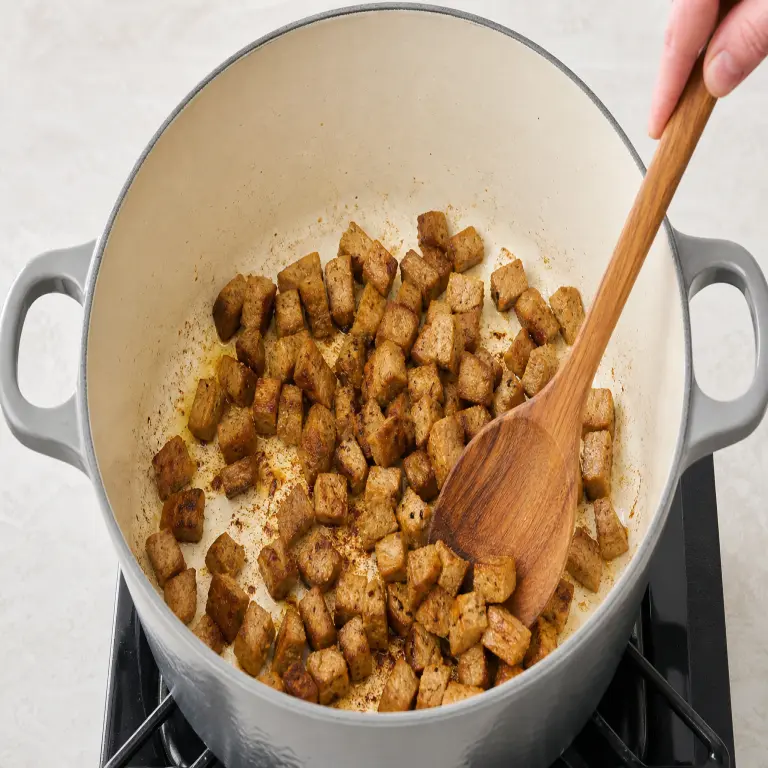 Tetrazzini végétal façon poulet · étape 2