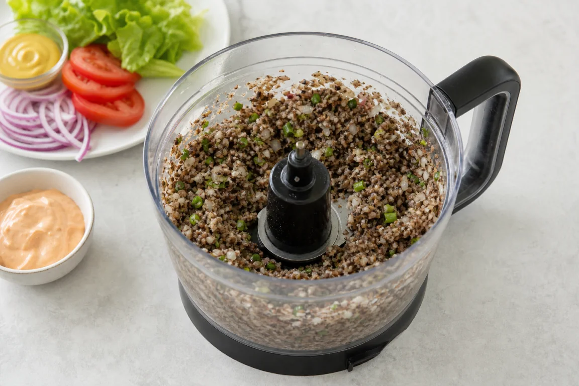 Illustration de l’étape « Étape 4 » pour la recette Sandwich rouge à quinoa à double couche.