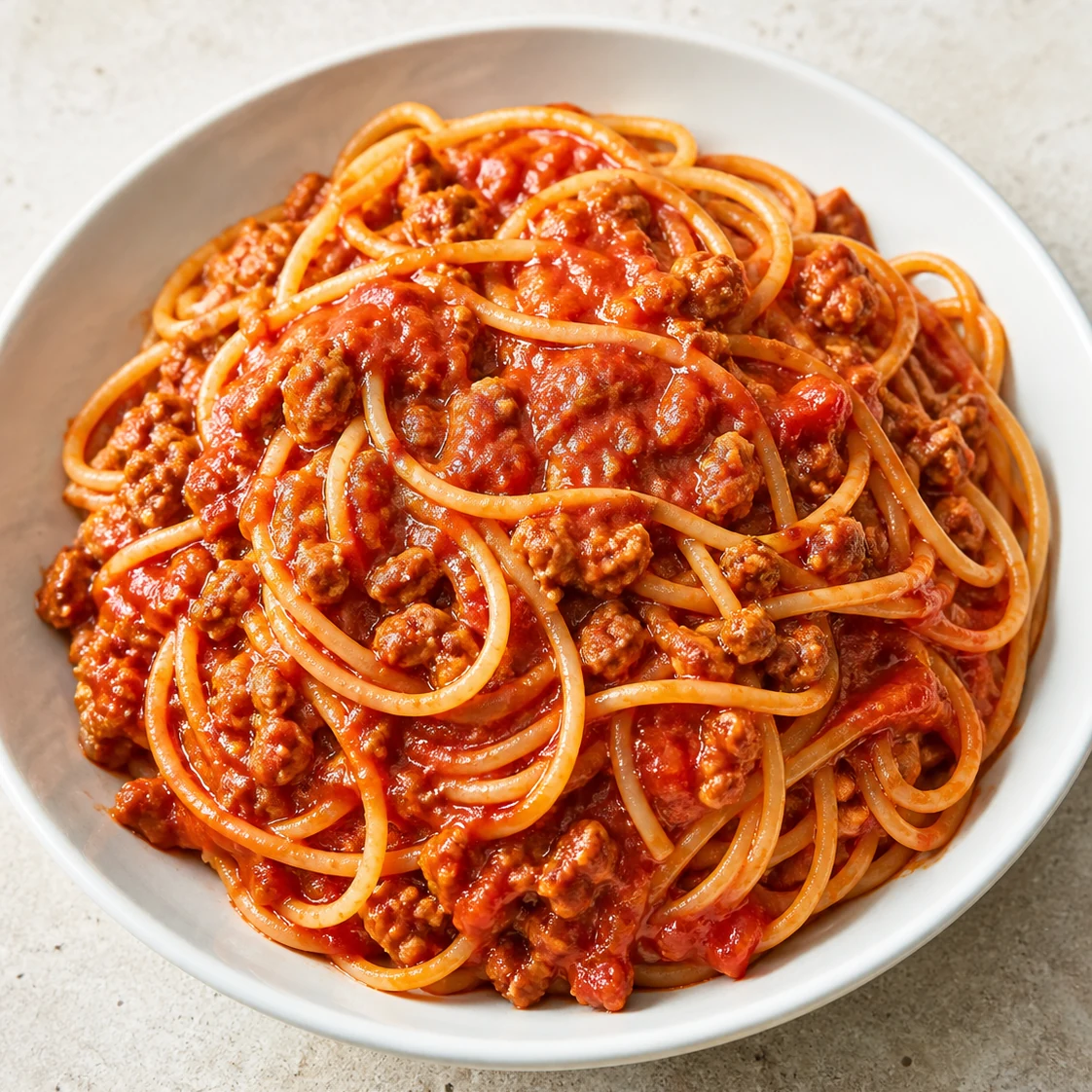 Spaghetti bolognaise minute