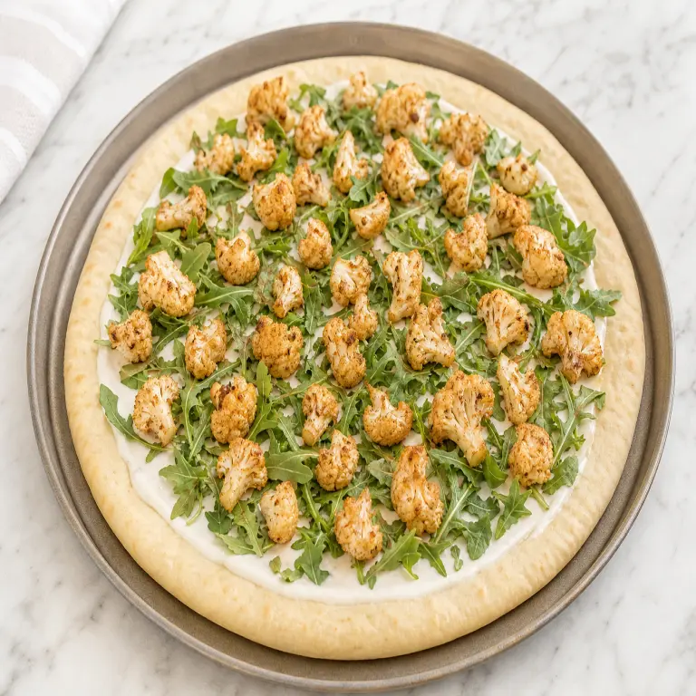 Pizza au chou-fleur sauce Buffalo · étape 5