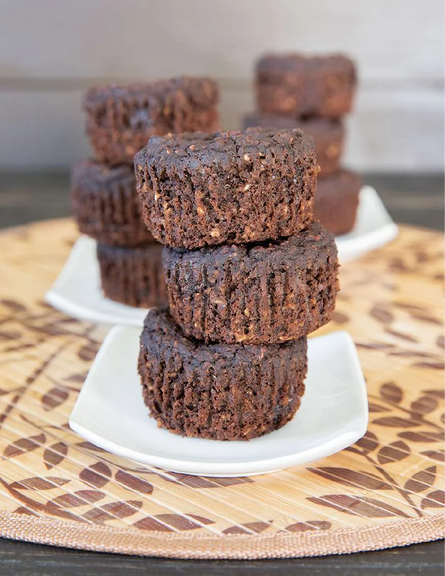 Muffins protéinés au chocolat préparés au blender