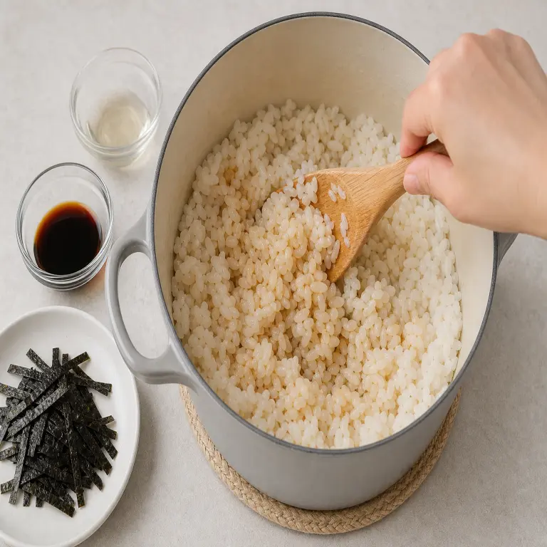 Bols de riz façon poisson végétal · étape 3