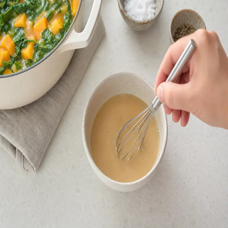 Soupe de courge butternut au tahini · étape 3