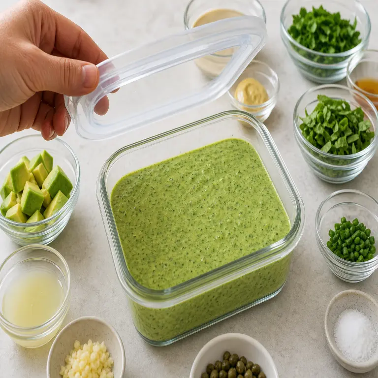 Sauce déesse verte · étape 2