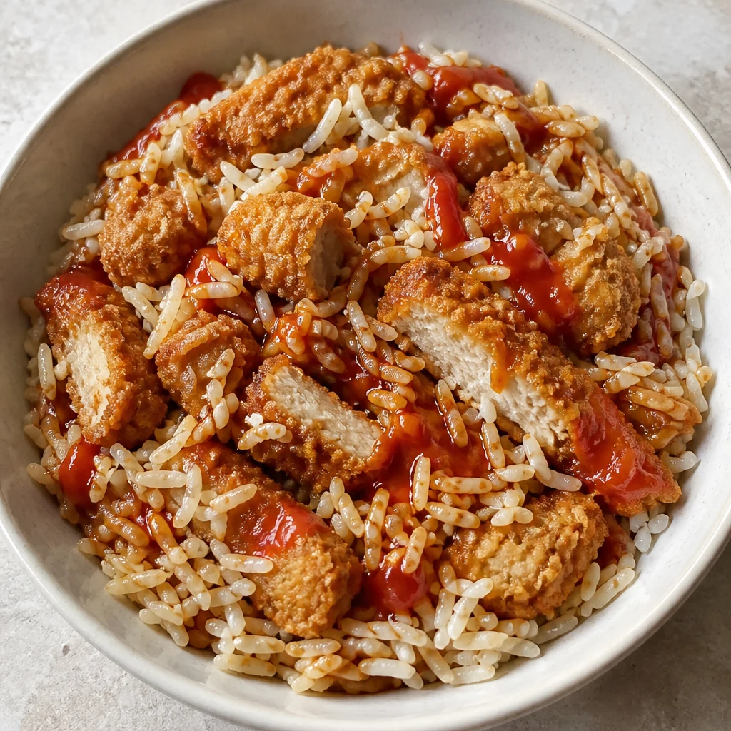 Bol tenders-riz sauce minute