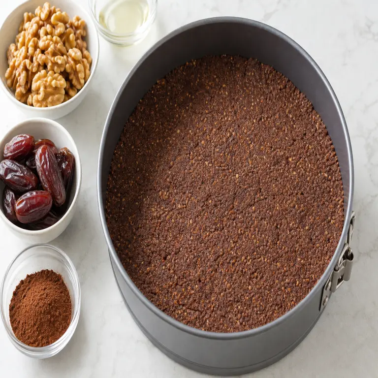Cheesecake sans cuisson au chocolat et aux cerises · étape 2