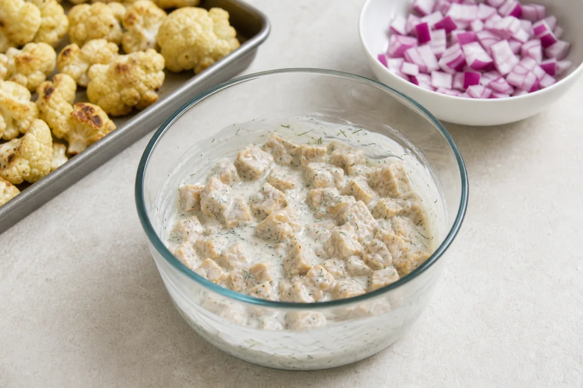 Illustration de l’étape « Étape 3 » pour la recette Salade de chou-fleur épicé.