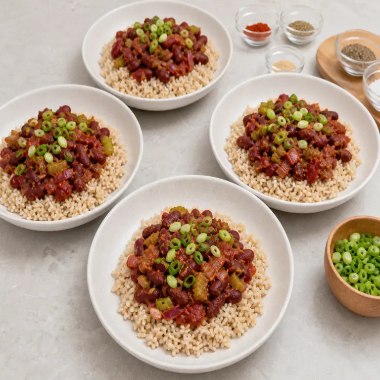 Haricots rouges et riz · étape 3