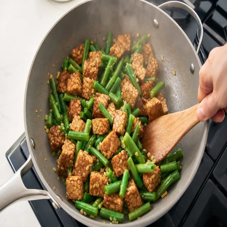 Poêlée épicée de haricots verts · étape 2
