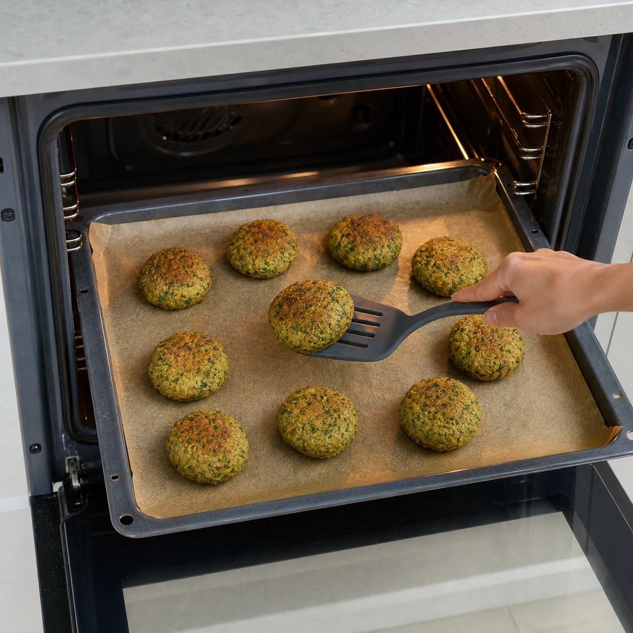 Pita falafels-houmous — cuire les falafels