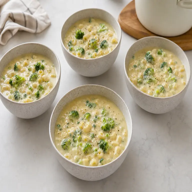 Soupe façon macaronis au fromage végétal · étape 5