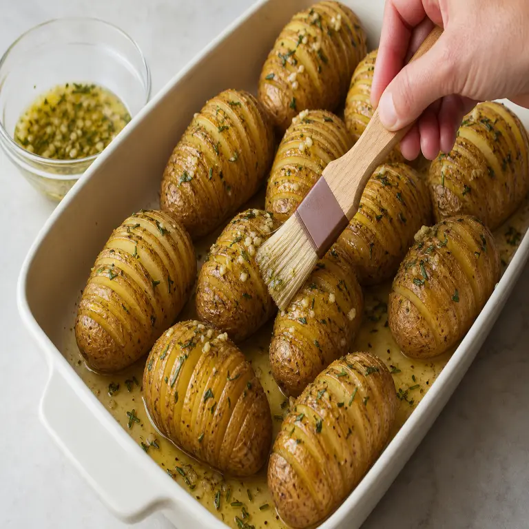 Pommes de terre Hasselback au citron et à l’ail · étape 5