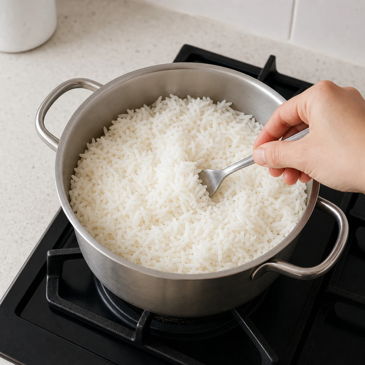 Tofu curry crémeux — cuire le riz normal