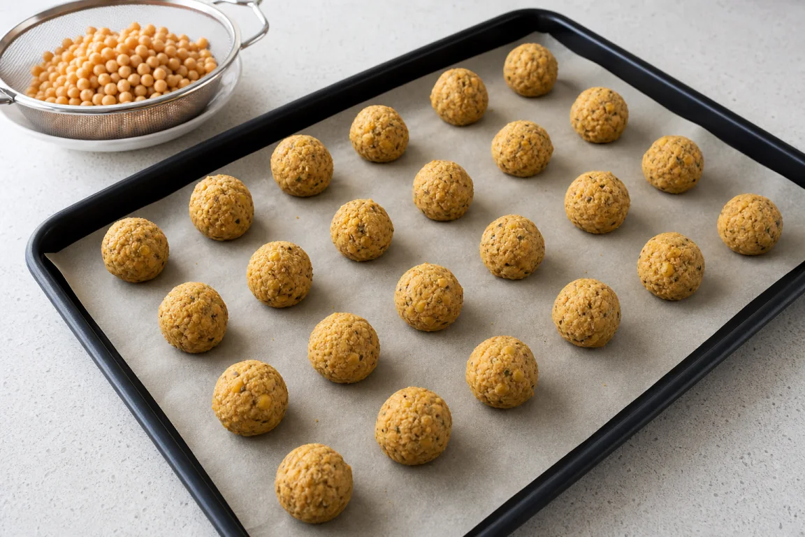 Illustration de l’étape « Étape 2 » pour la recette Poppers de boules de pois chiches.