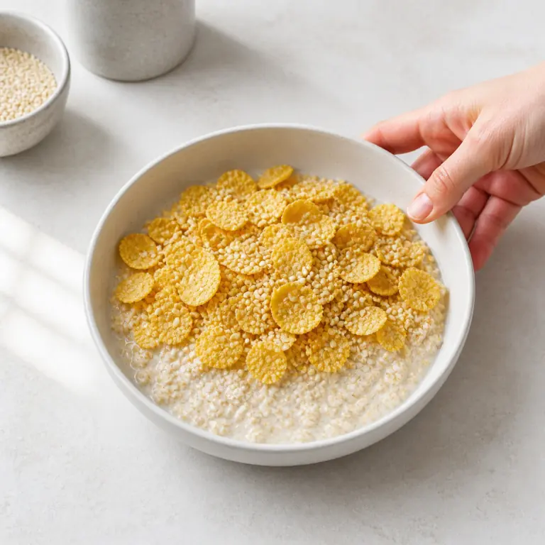 Le bircher croquant sésame terminé.
