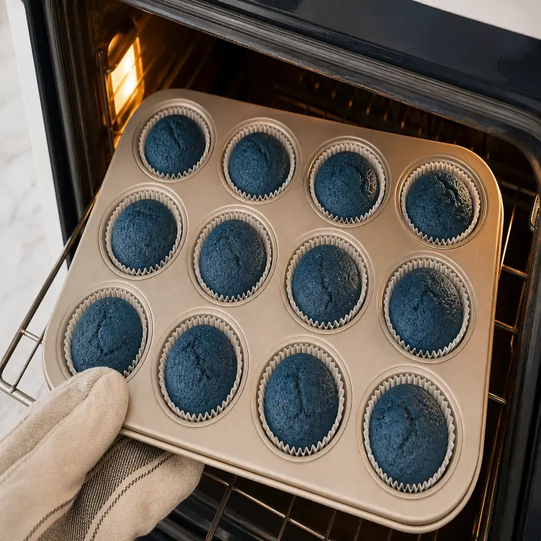 Cupcakes velours bleu · étape 6