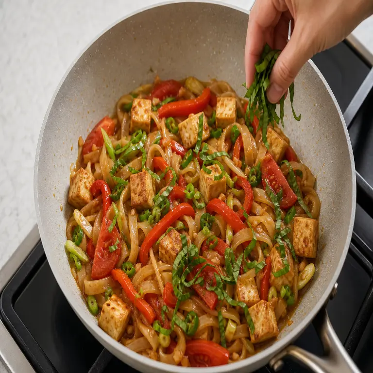Nouilles sautées thaïlandaises épicées · étape 5
