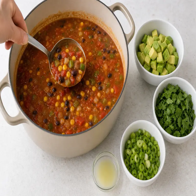 Soupe aux tortillas · étape 6
