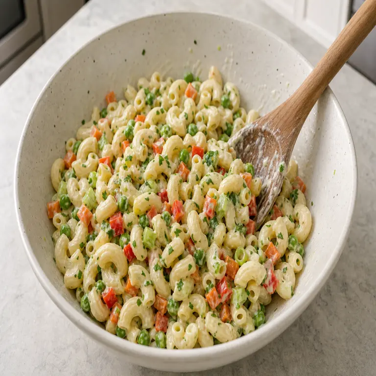 Salade classique de macaronis · étape 3