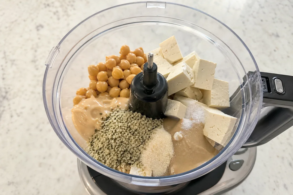 Illustration de l’étape « Étape 1 » pour la recette Spicy Chickpea Seitan Tofu Rollups.
