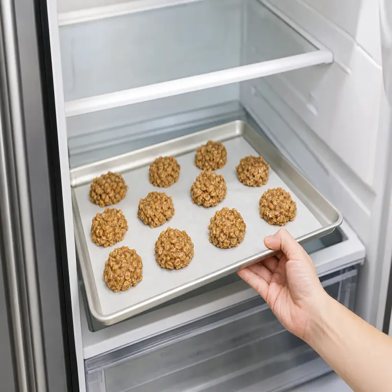 Cookies sans cuisson à l’avoine et au beurre de cacahuète · étape 5