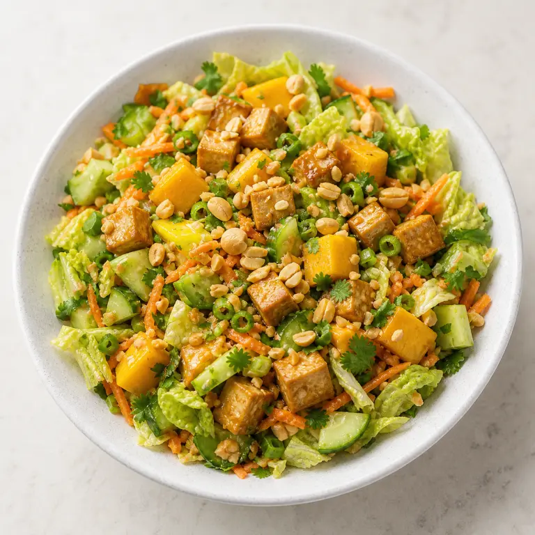 Salade mangue-cacahuète