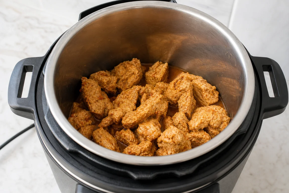 Illustration de l’étape « Étape 4 » pour la recette Nuggets thaïs de seitan à l’autocuiseur.
