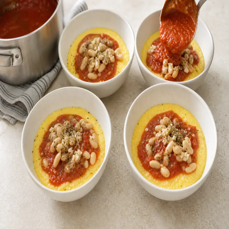 Polenta sauce marinara · étape 3