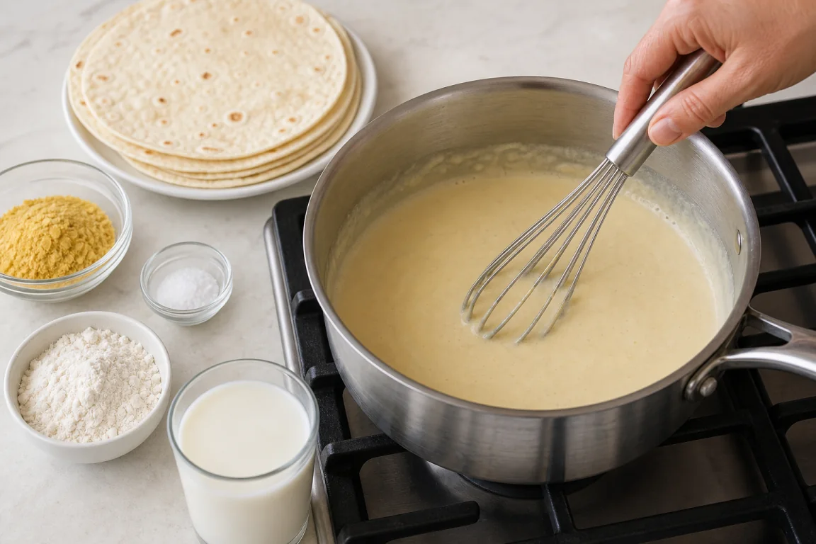Illustration de l’étape « Étape 4 » pour la recette Mélange de protéines Enchilada Petit déjeuner.