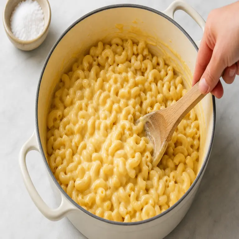 Macaronis au fromage végétal gratinés · étape 3