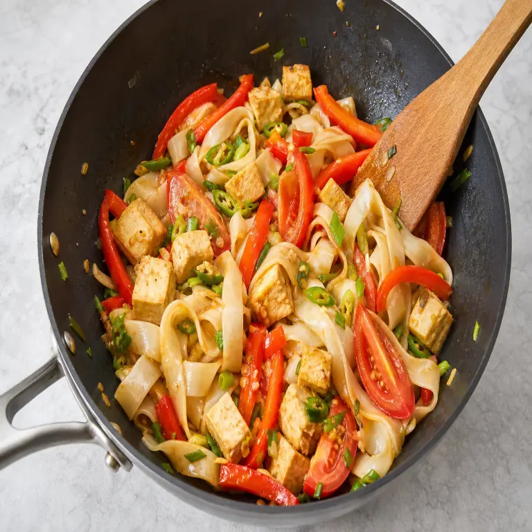 Nouilles sautées thaïlandaises épicées · étape 4