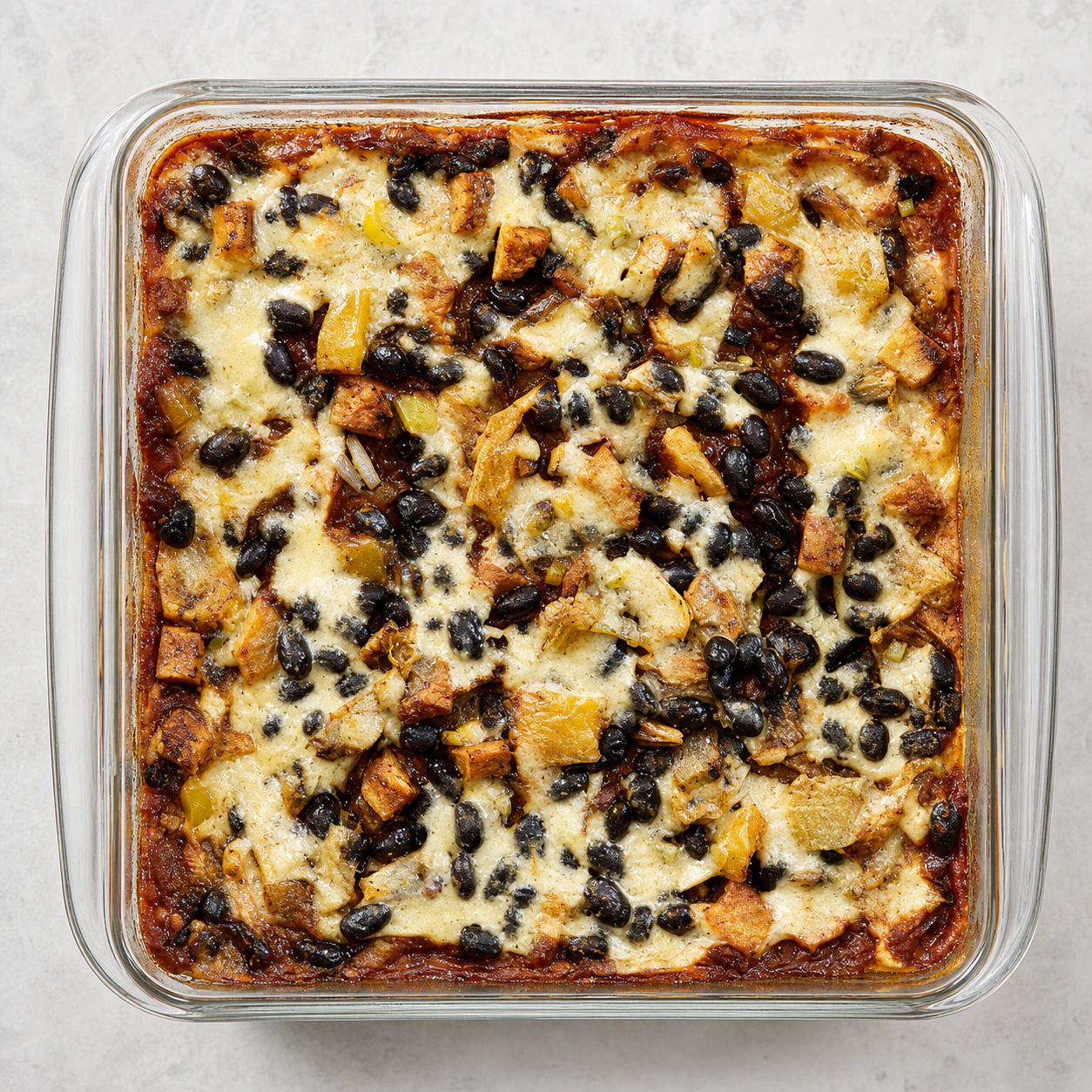 Gratin d’enchiladas étagées